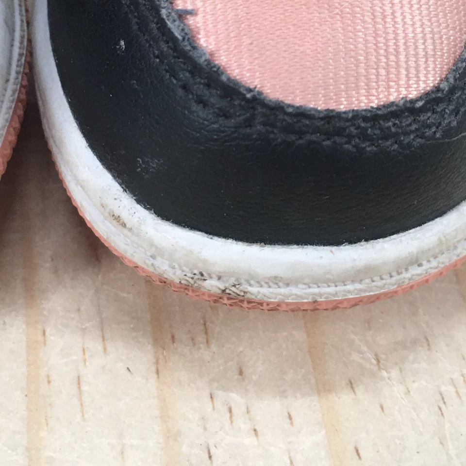 Nike Shoes Kids 6 Girls Jordan 1 Athletic Mid Top Sneakers DM9079-108 Black Pink - Image 4 of 4