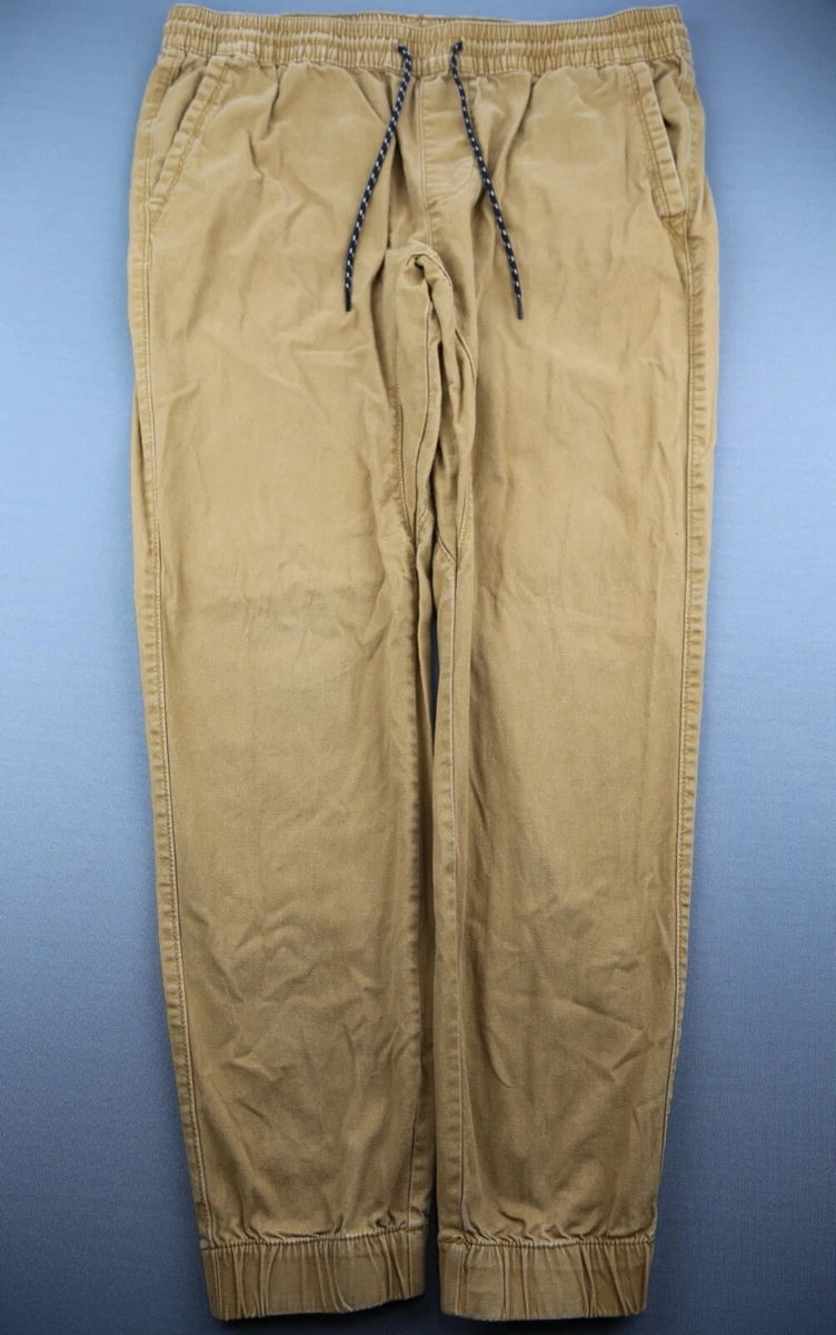 Men's No Boundaries Jogger Pants Drawstring Brown Stretch Size Large (36-38)