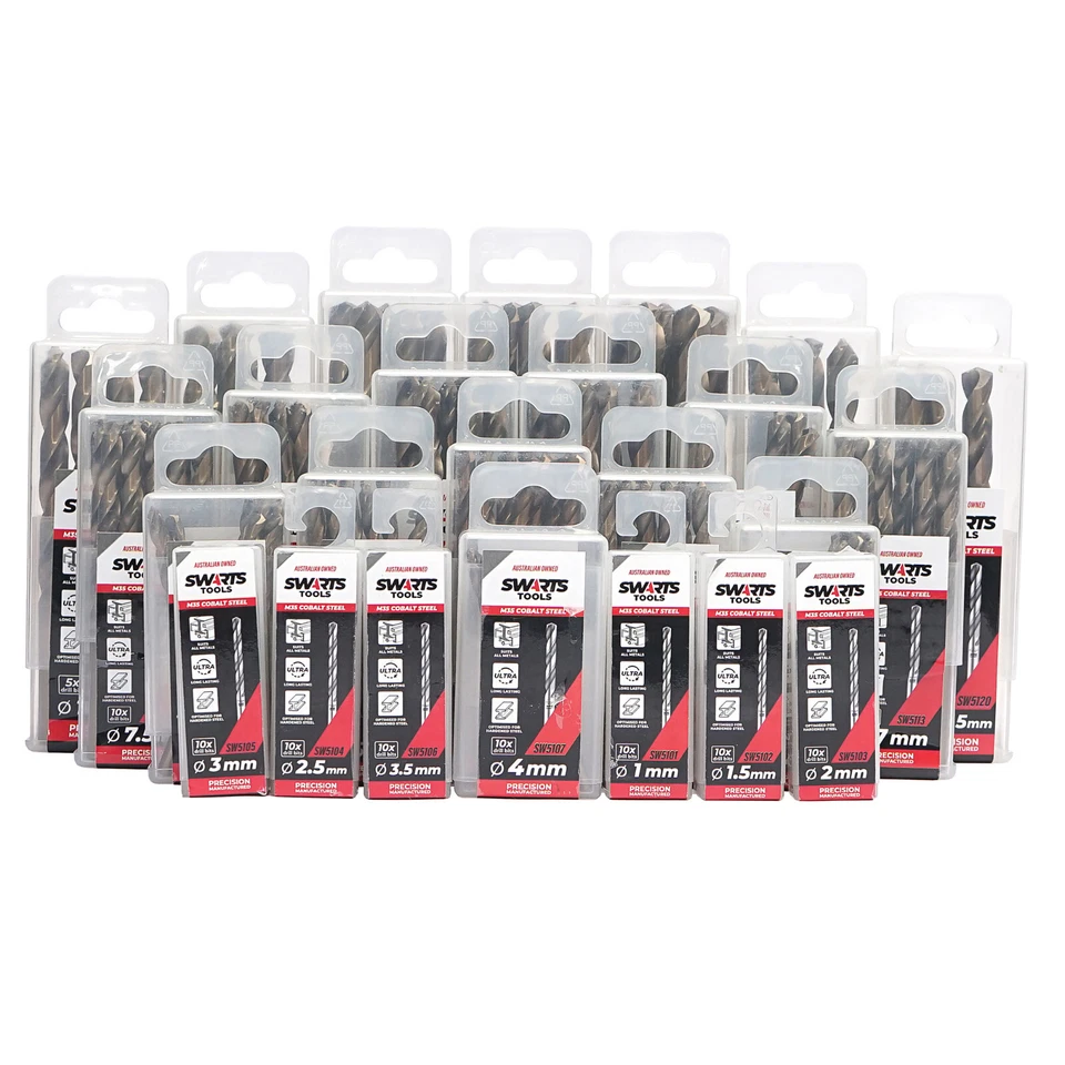 Brocas métricas de cobalto M35 para acero inoxidable endurecido/metal - Juego, individuales Foto 4 de 4