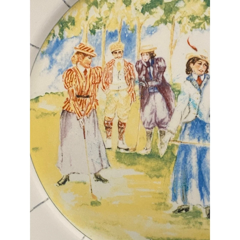 Juego de servir con tema de golf Mikasa “Country Club”/plato redondo para picar plato y tazón dúo. Foto 4 de 4