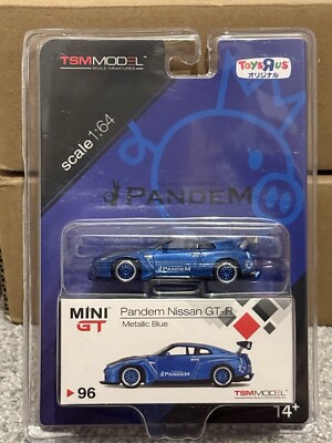 Mini GT 1/64 #96 Pandem Nissan GT-R (R35) Metallic Blue Japan