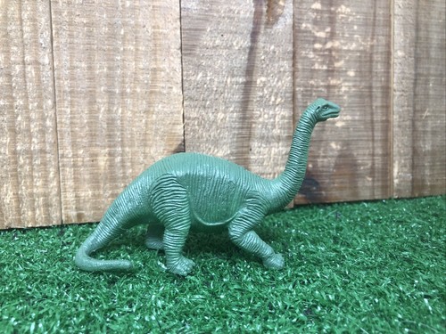 Vintage Plastic Dinosaur Brontosaurus Green Made In China