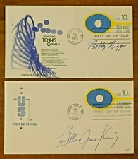 Bobby Riggs Billie Jean King Signed First Day Covers Battle of The Sexes