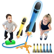 Toy Rocket Launcher for Kids with 6 Foam Rockets and Toy Air Rocket Launch