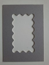 Gray Picture Frame Mat w/ Scalloped Edge 5x7 for 3x5 Photo/Card FREE SHIPPING