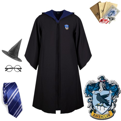 Harry Potter Children Adult Robe Cloak Gryffindor Slytherin Cosplay Costume US - Picture 24 of 26