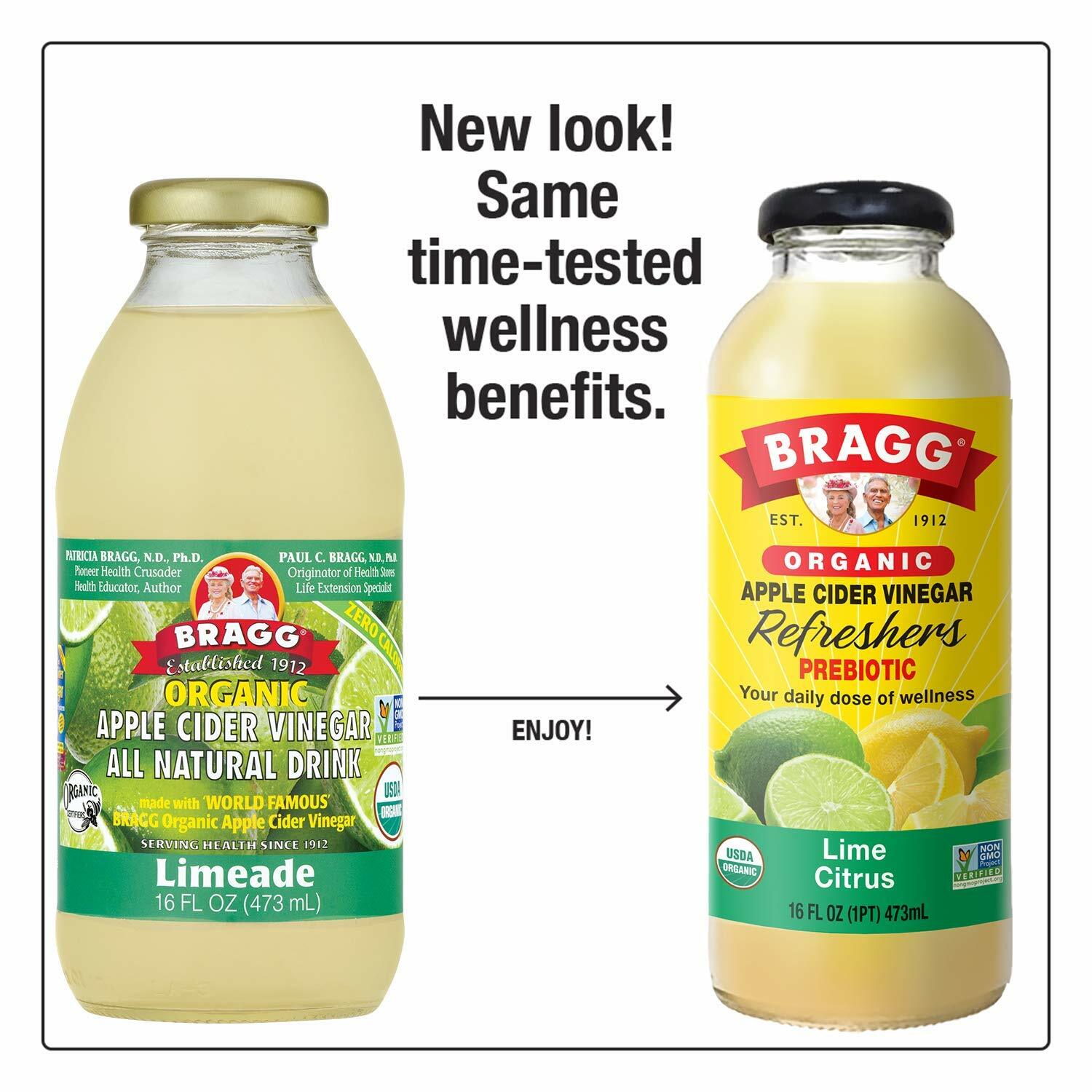 Bragg Apple Cider Vinegar Limeade 16 Oz (Pack of 12) eBay
