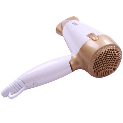 DW-1202 Asciugacapelli oro bianco portatile viaggio pieghevole 1700W phon - Foto 7 di 8