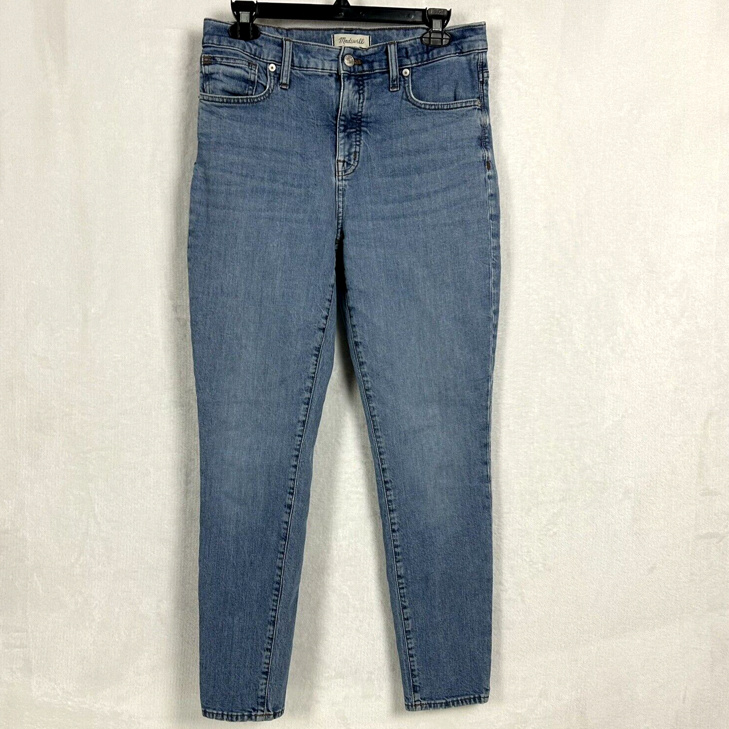 Madewell Womens High Rise Skinny Crop Jeans Size 29T Tall Medium Blue Denim