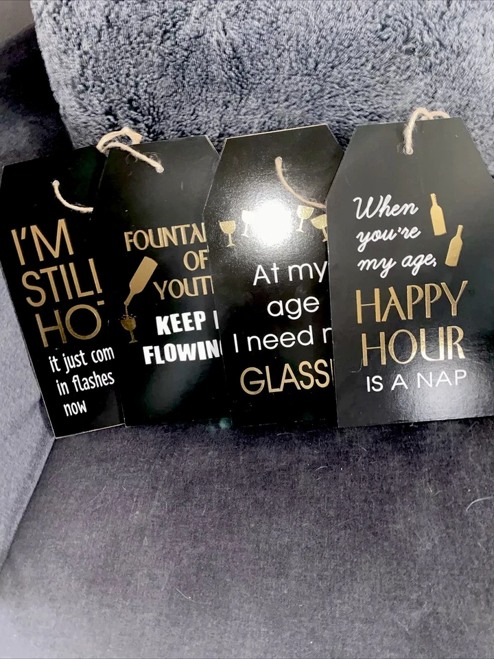 Wall Hanging Signs, Ganz, Lot Of 4, Black, Funny Sayings, BNWT Home Decor - Image 3 of 4