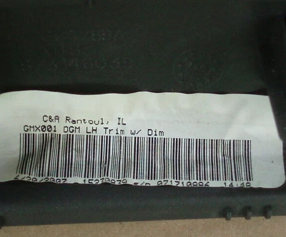 Interruptor atenuador de luz interior Chevrolet Cobalt Pontiac G5 2005-10 moldura gris OEM Foto 4 de 4