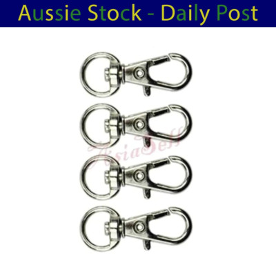 100pcs 30mm Metal Clasp Swivel Trigger Clips Snap Hooks Key Ring Keychain Bag Ke