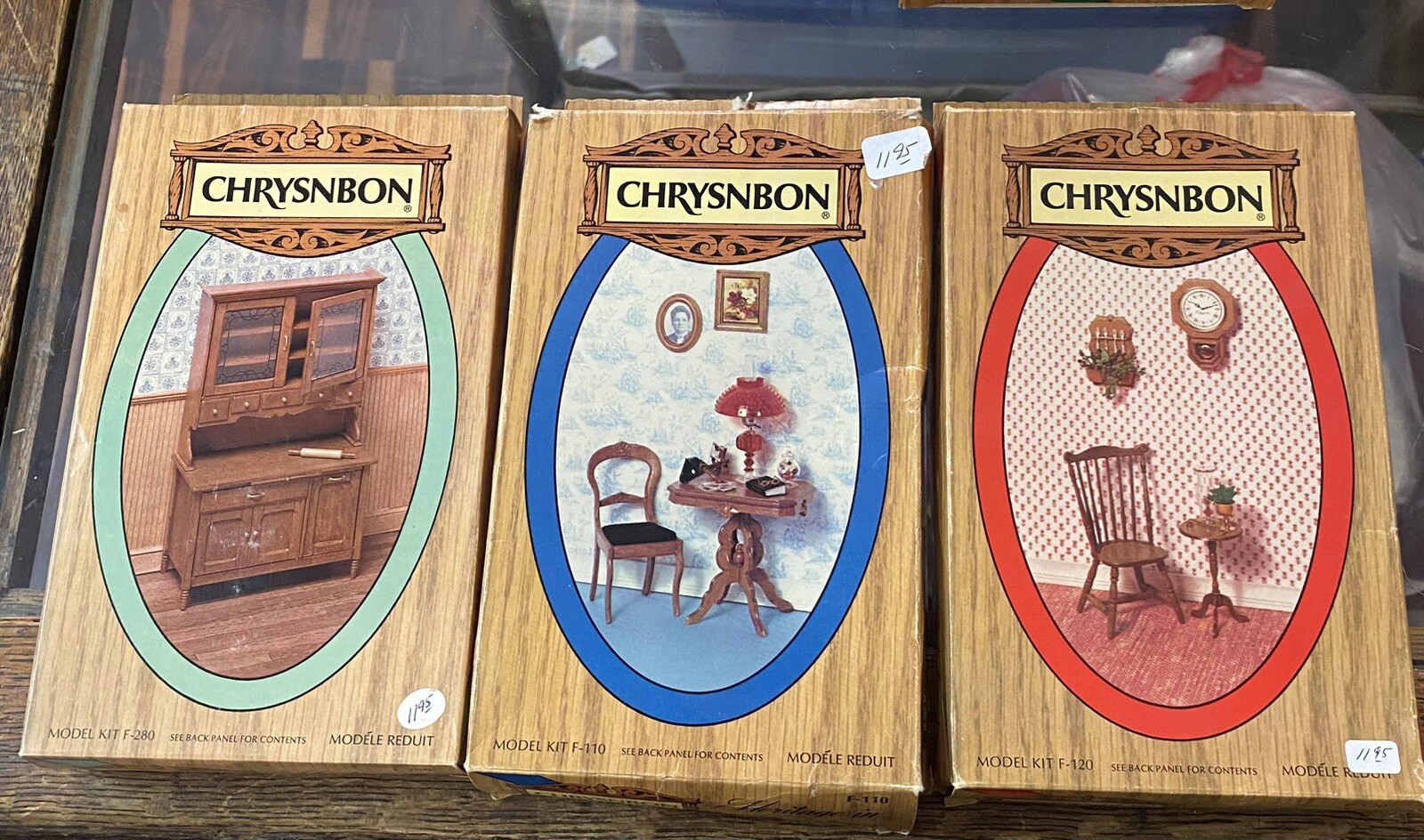 Vintage CHRYSNBON 112 Heritage in Miniatures Dollhouse Furniture Kits