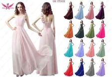 A-line Floor Length Chiffon One shoulder strap Flower Prom Party Bridesmaid Dres