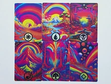 Basic Land Set 01 Colorful Style（6P） Foil-Altered Art Custom MTG