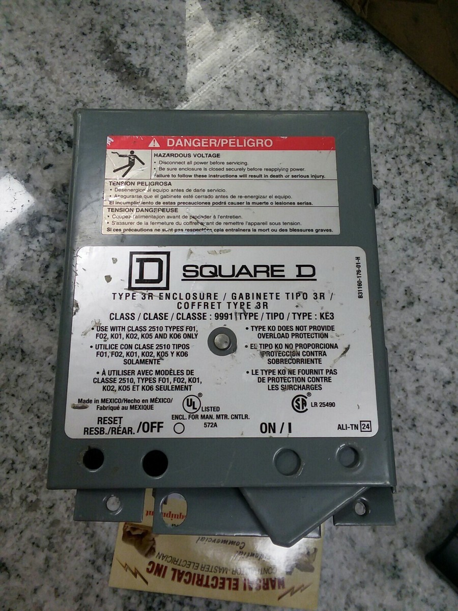 SQUARE D 3R ENCLOSURE CLASS 9991 TYPE KE3 (BOX#7) | eBay
