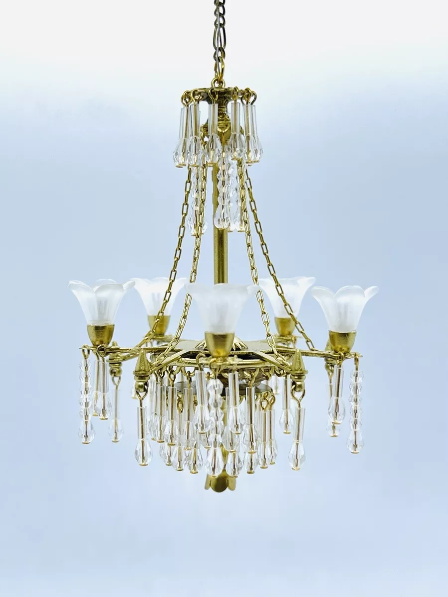 Miniature on sale chandelier dollhouse
