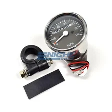 Mini Universal Motorcycle Mechanical 140 MPH Speedo Speedometer Gauge 2:1