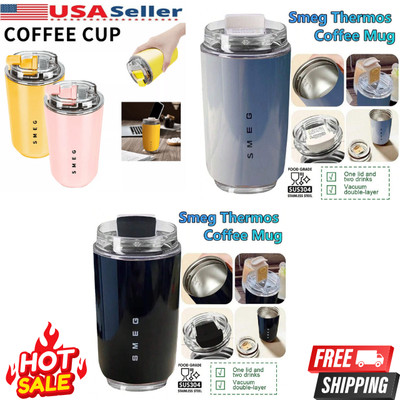 SMEG| 320ML Insulated Stainless Steel Thermos   Premium Travel Mug  