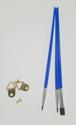 3 Piece Acrylic Paintbrush Set 