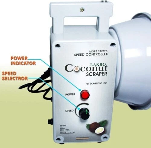 Lakro Electric Coconut Scraper 220V - 240V Shredder Stainless Steel Blade