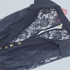 Belladona Low Cut Neckline Lace Black Dress Size XS