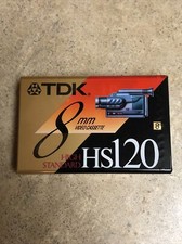 New Factory Sealed 1 TDK HS120 8mm Video 8 Cassette Tape Made In Japan