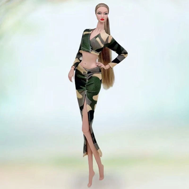 VETEMENTS Abito da sera in pizzo floreale 1 6 vestiti per bambola abiti abito da festa top gonna midi 1:6