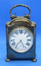 Mappin & Webb hallmarked silver Vintage Art Deco antique carriage clock