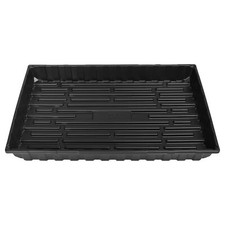 SUNPACK 14” x 22” Extra Strength Plastic Seed Starting Tray, Black, 2.5"