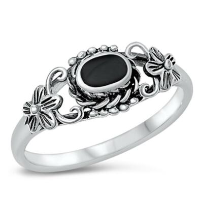Black Onyx Rng, Onyx Slver Rng, 925 Sterlng Slver Rng, Handmade Rng, Vntage Rng, Rng