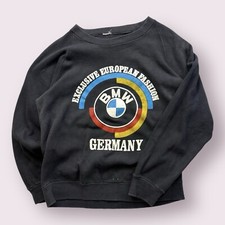 Vintage Men’s BMW Germany Racing Car Spellout Graphic Sweatshirt 70s 80s Size S