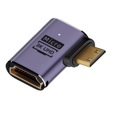 Cy 8K Cable Left Angle Mini Hdmi Male To Hdmi 2.1 Female Uhd Extension Go No.197