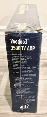 3dfx Voodoo3 3500 TV AGP 16MB Graphics Card [V3T416] (Sealed, New
