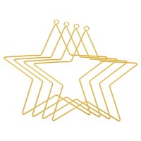 "4 StüCk 12\\\" Stern TraumfäNger Metall Makramee Ringe FüR BlumenkräNze Gold"