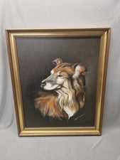 William Podmore Collie Dog Oil Painting