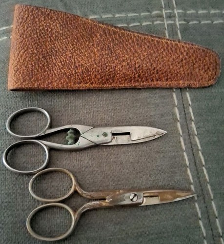 Two Old Pairs Of Scissors~Germany ~Rare w/Case= Robert Klass+ H.Boker & Co. - Picture 3 of 13