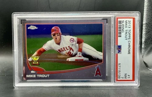 2013 Topps Chrome Mike Trout Sliding PSA 7 - 3 Time AL MVP, ROY, and Future HOF!