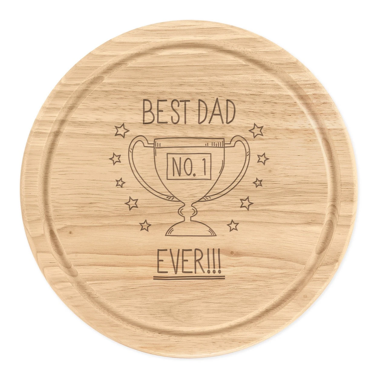Best Dad Never No.1 Round Cheese Cutting Board Funny Father Day