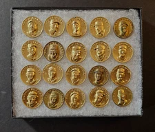 1969 Citgo Gasoline Baseball Coin Complete Set of 20 ( Aaron-Rose-Killebrew- etc