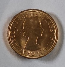 22ct full gold sovereign coin,1958 Queen Elizabeth 2
