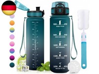 Wasserflasche 1L, Bpa-Frei, Trinkflasche Mit Filter, Trinkflasche Auslaufsicher