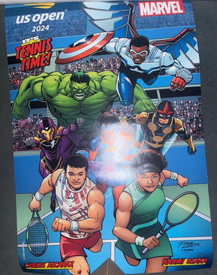Serena Willams X Marvel US Open 2024 posters + Poster Case