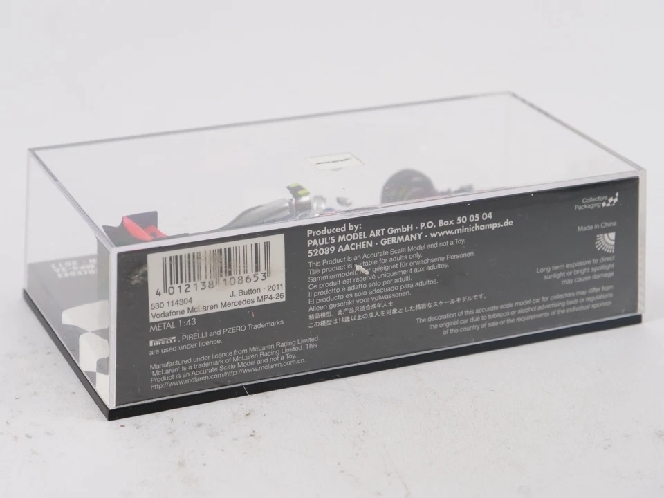 Minichamps 1/43 Vodafone McLaren Mercedes MP4-26 Button 2011 - Immagine 4 di 4