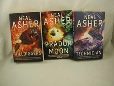 Neal Asher 3 Books Polity Universe Hard Science Fiction Hilldiggers + 2 More