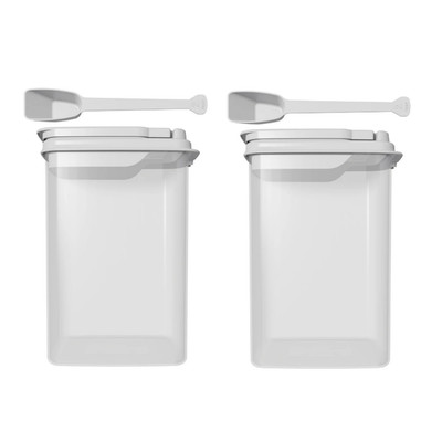 3.25 Quart Plastic Flour Containers W/ Scoops Set of 2 Storage Organizer New