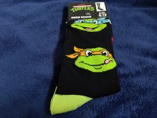 NWT Teenage Mutant Ninja Turtles Crew Socks, Fits Adult Shoe Size 9-13