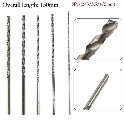 #ad Spare Drill Bit Parts Extra Long 5 piece Set Pack 2mm 3mm 3.5mm 4mm 5mm $11.30