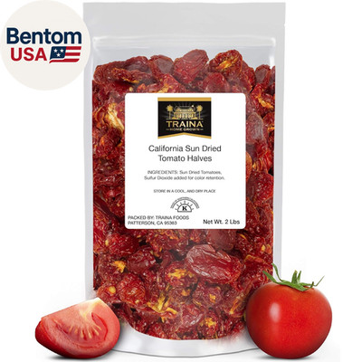 Home Grown California Sun Dried Tomato Halves - Healthy, Non GMO, Gluten Free, K