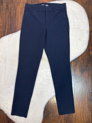 Old Navy Pixie Pants 2 Navy Blue Skinny Ankle Stretch Chino High-Rise Women's